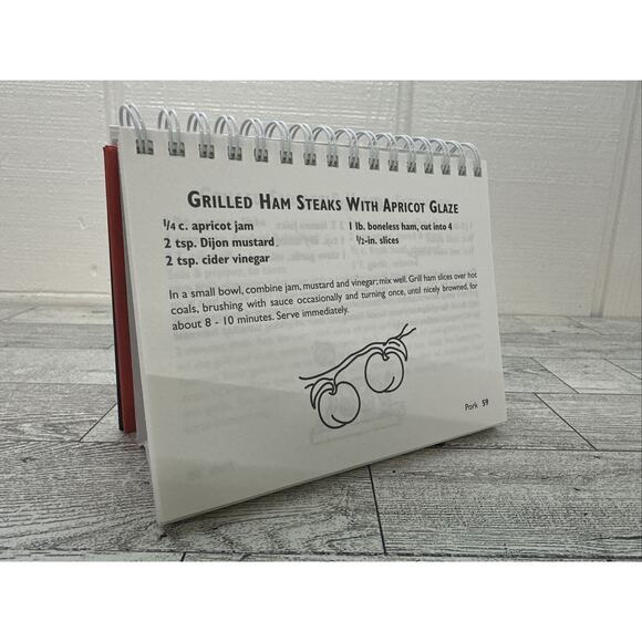 FROM THE GRILL -‎ GRILLING COOKBOOK - SCHOOLMATE - 2002 - Top Spiral - Stands Up - Picture 6 of 12